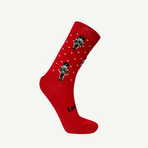 Christmas: Lamington Merino Men's Xmas Socks - Red Nutcracker