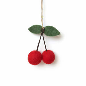 Hanging Cherries Xmas Decoration