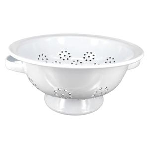 White Enamel Colander 24cm