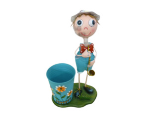 Metal Boy Playing a Saxophone Figurine - Windmill Kids Furniture