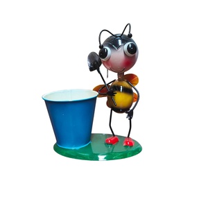 Metal Honey Bee Pot - Blue - Windmill Kids Furniture
