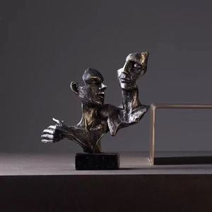 Abstract Human Face Sculpture Ornament 549BB - Urban Roots