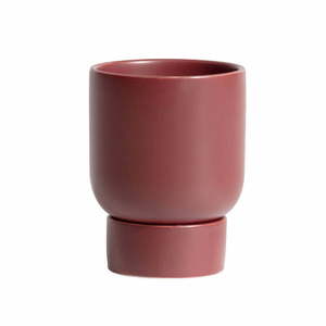 Nordic Ceramic Planter + Saucer 15cm (Wine) - Urban Roots