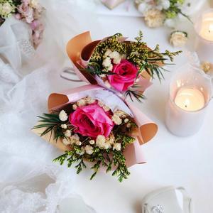 Products: Dry Flower Mini Bouquet Hot Pink Color - Urban Roots