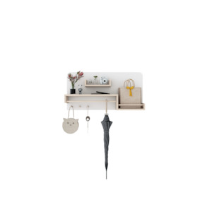 Alpaka Kaia Kids Hanging Shelf, White, 90x21.5x45cm