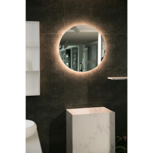 Aruvo Nfled Round Frameless Bathroom Mirror with LED 65cm