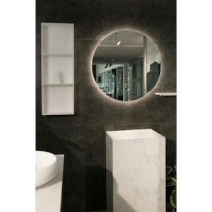 Aruvo Nfled Round Frameless Bathroom Mirror with LED 75cm