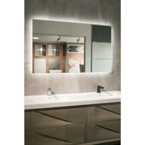 Aruvo Nfled Rectangle Frameless Bathroom Mirror with LED 150cm