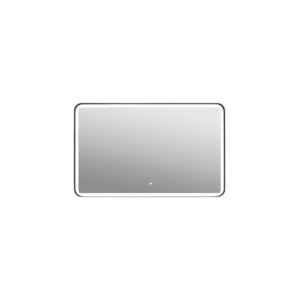 Aruvo Frled Rectangle Black Metal Frame LED Bathroom Mirror 120cm