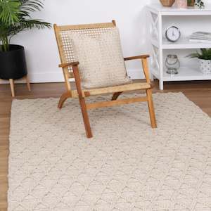 DreamWeaver Wave Scandinavian Mosaic Rug, Mosaic Natural