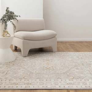 DreamWeaver Trend Medallion Transitional Rug, Beige Multi