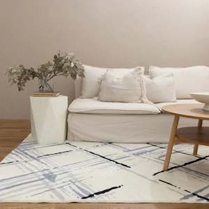 Dreamweaver: DreamWeaver Oasis Geo Machine Washable Rug, Geo Blue
