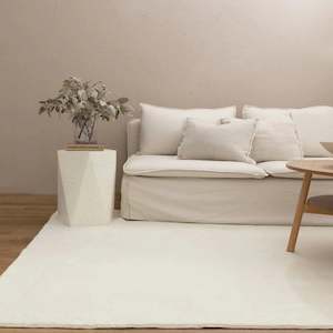 Dreamweaver: DreamWeaver Oasis Plain Machine Washable Rug, Cream