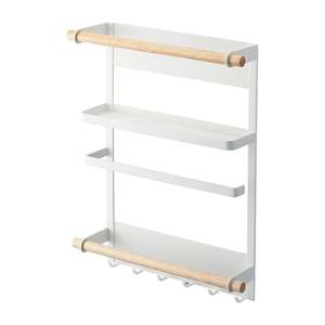 Kitchenshop: KitchenShop Essentia Magnetic Storage Side Rack, White