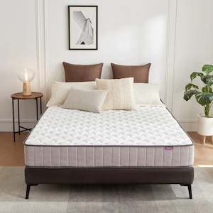 Lumo: Lumo Comfort Hybrid Mattress, Medium Firm, White, Grey