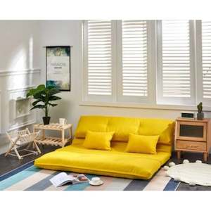 Urbana Japanese Futon Lounge 3-Seater Sofa Bed, Yellow