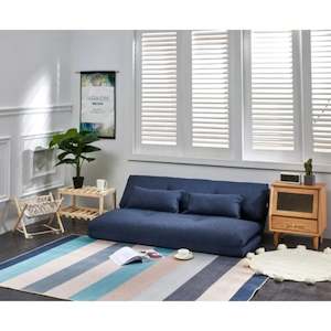 Urbana Japanese Futon Lounge 3-Seater Sofa Bed, Blue