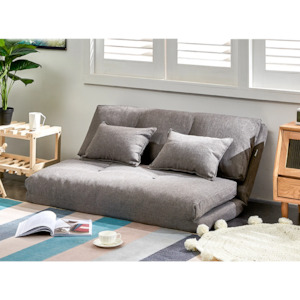 Urbana: Urbana Japanese Futon Lounge 1-Seater Sofa Bed, 120cm, Grey