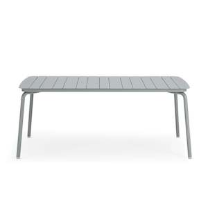 Wellmax Verano Outdoor Aluminium Rectangle Dining Table, Grey