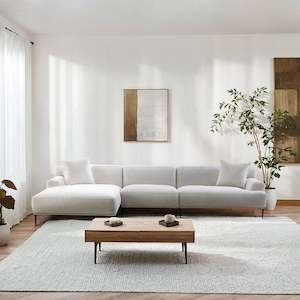 Corner Chaise Sofas: MODE Cielo 4.5-Seater Sofa with Chaise, Oatmeal