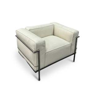 Armchairs: MODE Le Corbusier LC3 Sofa Replica, 1-Seater, Beige