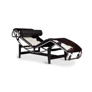 Armchairs: MODE Le Corbusier LC4 Chaise Lounge Replica, Cowhide Leather