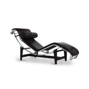 MODE Le Corbusier LC4 Chaise Lounge Replica, Genuine Leather