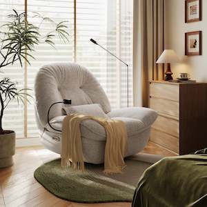 Linspire Oasis Electric Recliner Chair, Oversize, Ivory