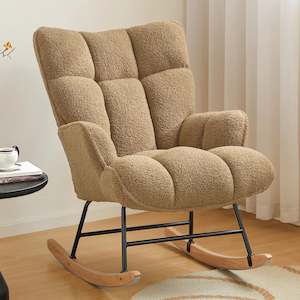 Linspire Evans Boucle Rocking Chair, Light Tan