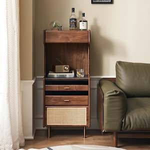 Solidwood Luxembourg Walnut Sideboard with Sintered Stone Top