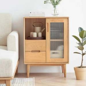 Kitchen And Dining Room: Solidwood Bailey Sideboard, 60x40X80CM, Natural Wood