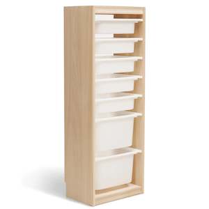 Solidwood Mio Kids Toy Storage Combination with 7 Boxes