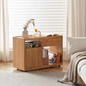 Living Room Tables: Solidwood Hemura Movable Side Table, 80cm