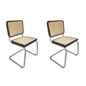 Bohoboho: BohoBoho Gronadal Cantilever Chair, Black, Set of 2