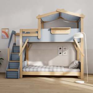 Boori Treehouse Kids NZ King Single Bunk Bed + Roof Frame and Storage Staircase &hellip;