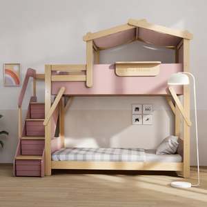 Boori Treehouse Kids NZ King Single Bunk Bed + Roof Frame and Storage Staircase &hellip;