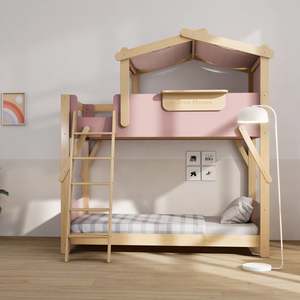 Boori Treehouse Kids NZ King Single Bunk Bed + Roof Frame and Ladder with Tent C&hellip;