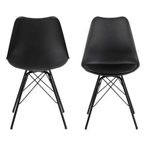 Hjem Design Nyx Dining Chair, Black, Set of 2