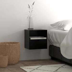 Hjem Design Jackson Bedside Table, Black
