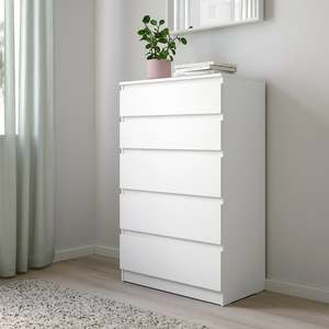 Ikea: IKEA KULLEN Chest of 5 Drawers, White, 70x112cm