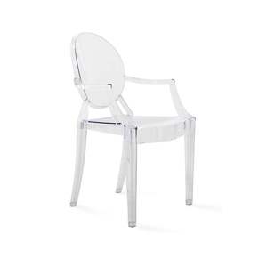 MODE Philippe Starck Louis Ghost Chair with Arms Replica, Transparent