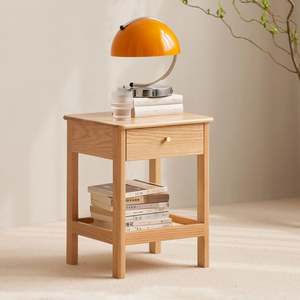 Solidwood Kano Bedside Table, 38x35x47cm, Natural Wood
