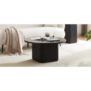Lifely Tate Ripple Coffee Table, Black