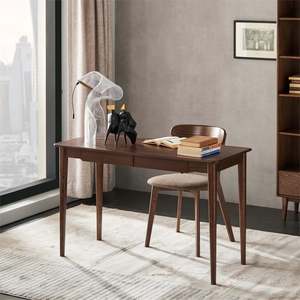 Solidwood Bailey Desk, Two Drawers, 120x53CM, Dark Wood