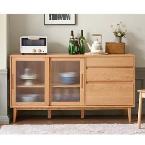 Storage Furniture: Solidwood Bailey Sideboard, 150x40x81CM, Natural Wood