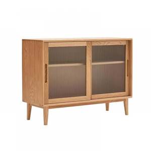 Storage Furniture: Solidwood Bailey Sideboard, 110x40x81CM, Natural Wood