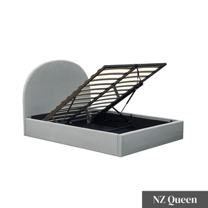 New Arrivals: MODE Nova Fabric Gas Lift NZ Queen Bed Frame with Storage, Grey