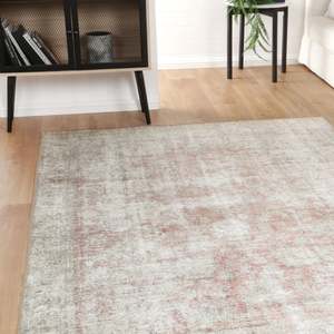 Homewares: DreamWeaver Homestead Machine Washable Rug, Carmella Blush