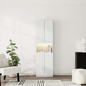 Loft Kiri Bookcase with 4 Doors, 60cm, White