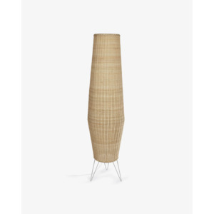 Kave Home Kamaria Rattan Floor Lamp, Tall